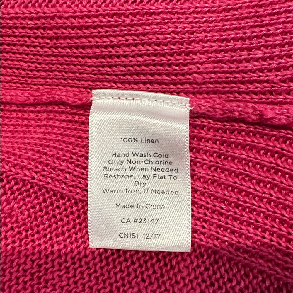 Talbots Fuchsia Open-Front Cardigan - Picture 3 of 3